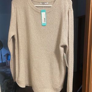 🌸 Pink clover - cream knit sweater -XL